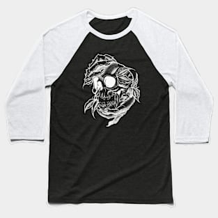 White Skull Baseball T-Shirt